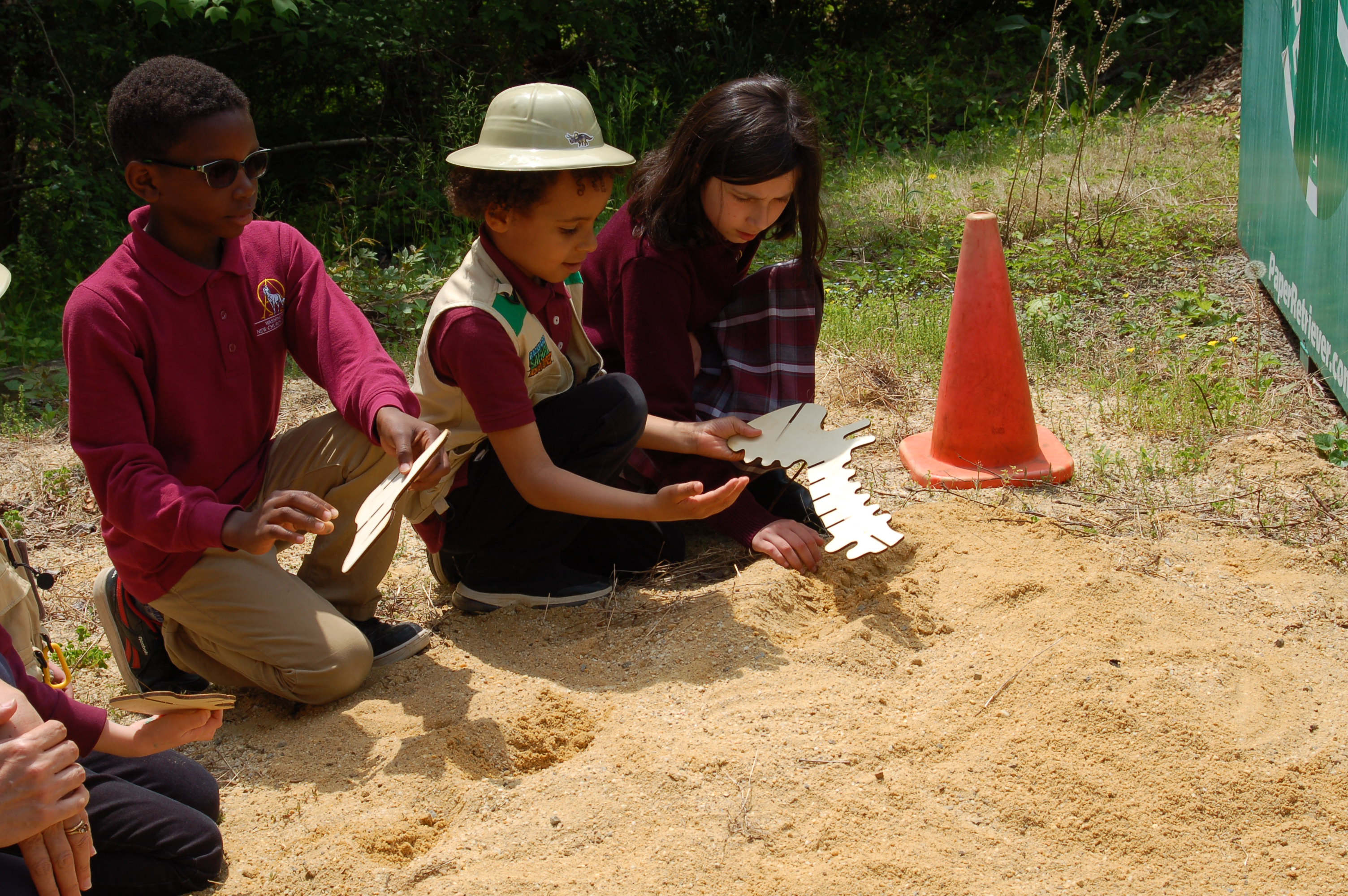 Archeological Dig, with help from 3rd & 4th grades